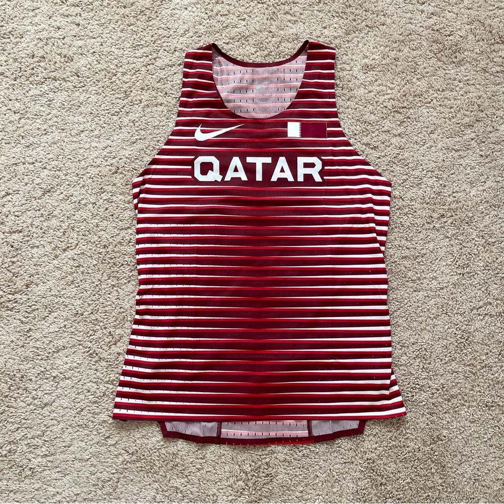 Nike Elite Pro Qatar Olympic Running Track & Field ADV Singlet Jersey Size M